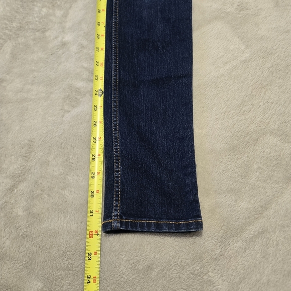 Abercrombie & Fitch Dark Blue Super Skinny Jeans Womens Sz 2L (26x32) Bohemian - Picture 8 of 11